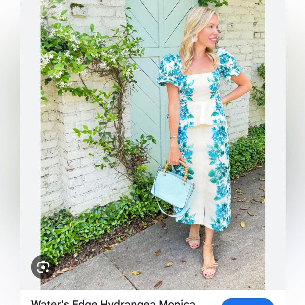 Water's Edge Hydrangea Monica Top and Kennedy skirt